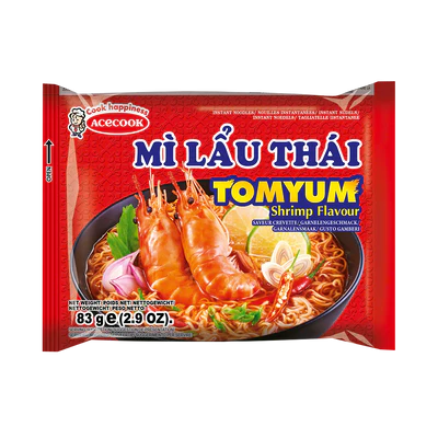 Acecook Mi Lau Thai (TomYum) Shrimp Flavour Instant Noodles 80g