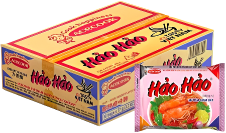 Hao Hao Instant Noodles Hot & Sour Shrimp Flavour 77g - Pack of 30