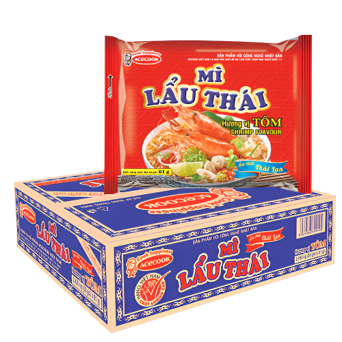 Acecook Mi Lau Thai (TomYum) Shrimp Flavour Instant Noodles Box off 30