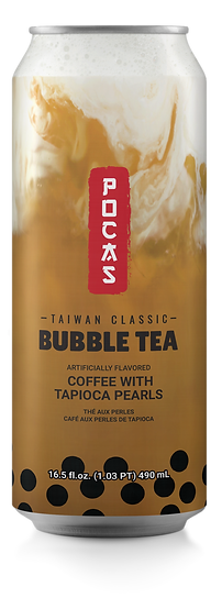 Pocas Bubble Tea Can Coffee With Tapioca Pearls 490ml