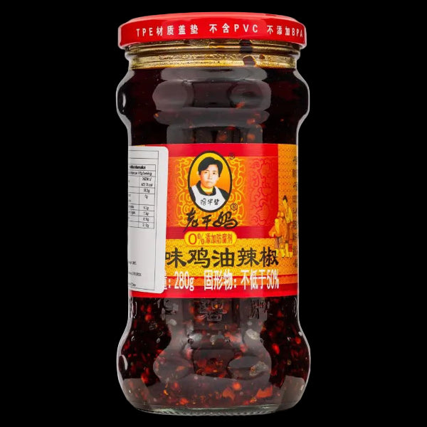 Lao Gan Ma Chicken Flavoured Chilli Oil with Tofu 280g Jar