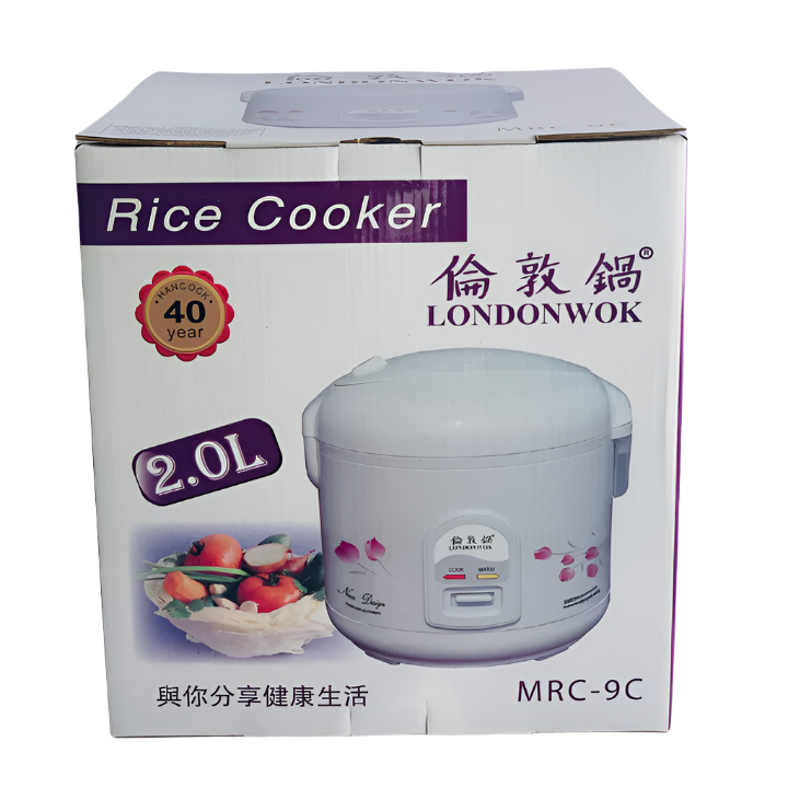 Box of a Rice Cooker with 'Londonwok' branding on a white background