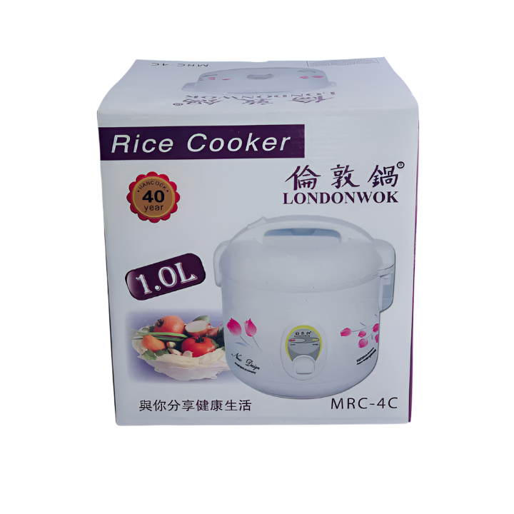 Box of a rice cooker with 'Londonwok' branding on a white background