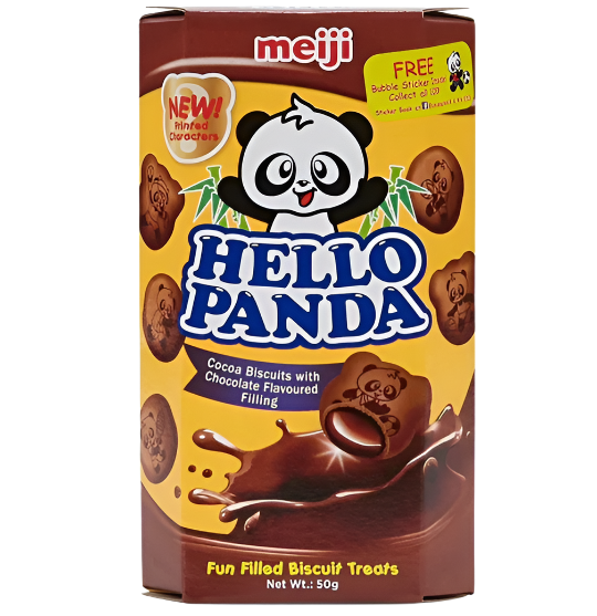 Meiji Hello Panda Cocoa Biscuits With Chocolate Filling