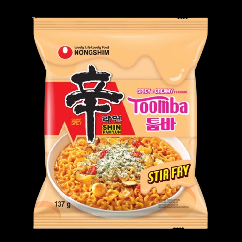 Nongshim's Shin Ramyun Toomba Spicy Creamy Stir-Fry Noodles 137g