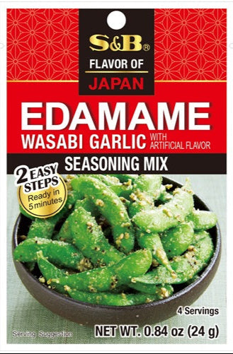 S &B Wasabi Garlic Edamame Seasoning Mix 24g