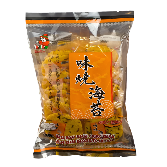 Spicy Seaweed Rice Crackers By Bin Bin 135g