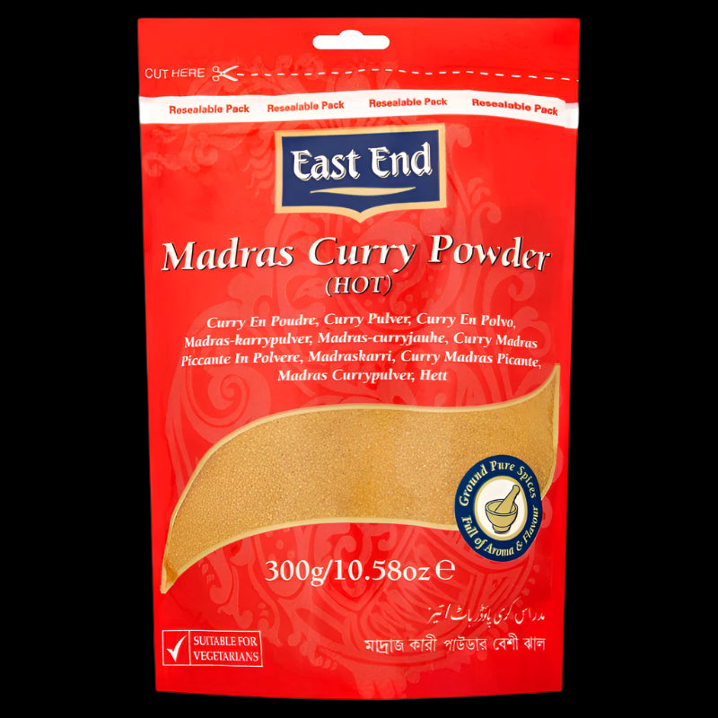 Red package of East End Madras Curry Powder