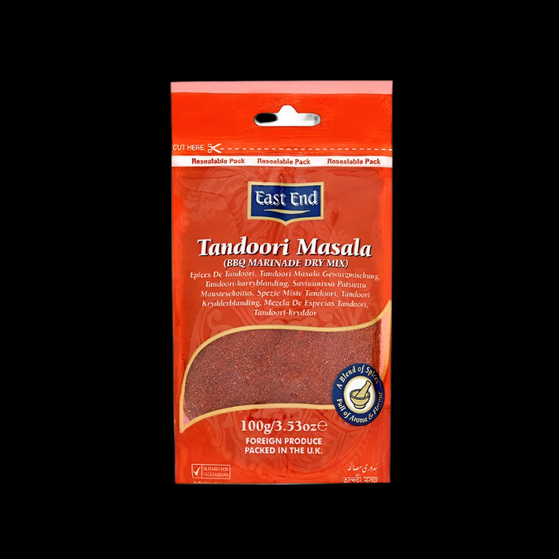 Red package of East End Tandoori Masala 100g