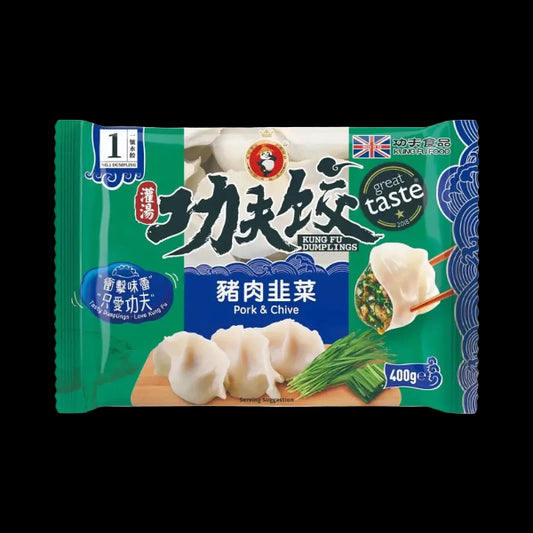 Kung Fu Pork & Chive Chinese Dumplings 400g Frozen