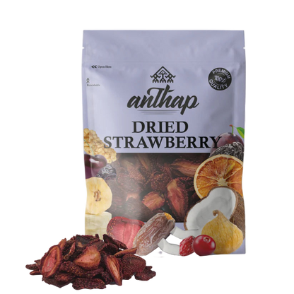 100% Natural Dried Strawberry (No Sugar No Additives) is dried from the fruits grown in the season in Turkey. All Natural, additive-free, sugar-free Dried Strawberry. Healthy snack without preservatives and additives. It has nice smelling strawberry aroma.