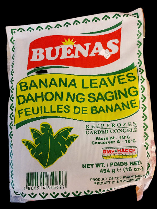 Packaging of Frozen Buenas banana leaves 