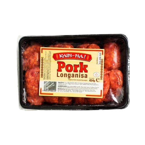 Packaged pork longanisa with Kain Na! 