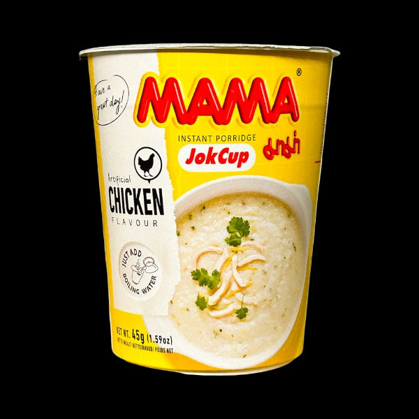 Mama Rice Rol Mama Jok Cup Instant Rice Porridge Chicken Flavour 45g – The Tasty Wok