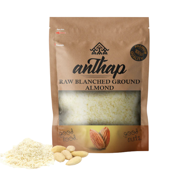 Raw Blanched Ground Almond - Meal are made from whole, blanched almonds that are ground to a fine powder. It is a low-carb, sweet, nutty and keto friendly ingredient that can be used in both sweet and savoury recipes for a delicious nutty texture and a good source of healthy fats.

Use ground almonds to bake cakes, cookies, muffins, bread and crackers for a healthy treat. Being low-carb and high in good fats this is the perfect ingredient for keto-friendly recipes that are healthy, guilt-free and on-plan.