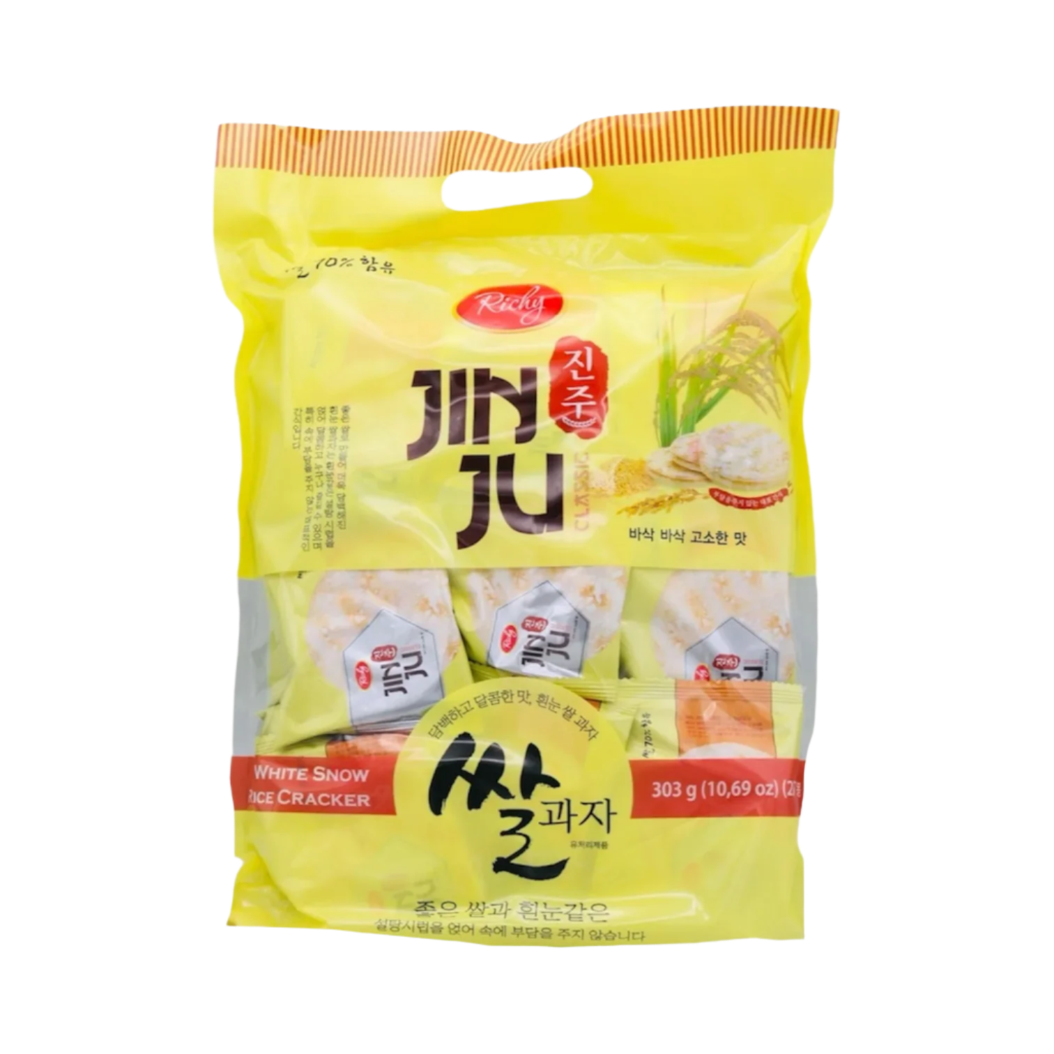 Richy Jin Ju White Snow Rice Cracker 303g – The Tasty Wok