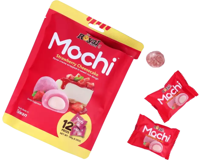 Royal Family - Mochi Strawberry Cheese Cake 12Pcs - 180g