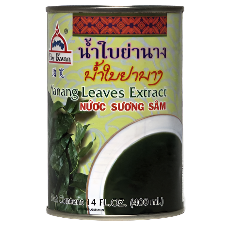 Can of Pow Kwan Yanang Leaves Extract with colourful label 