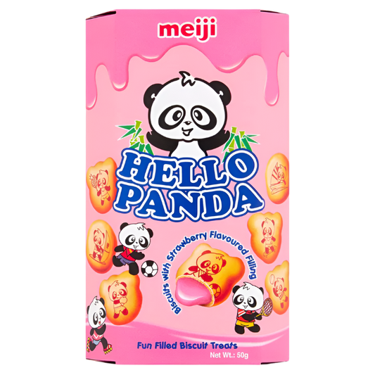 Hello Panda Strawberry Filling Biscuits 50g Box