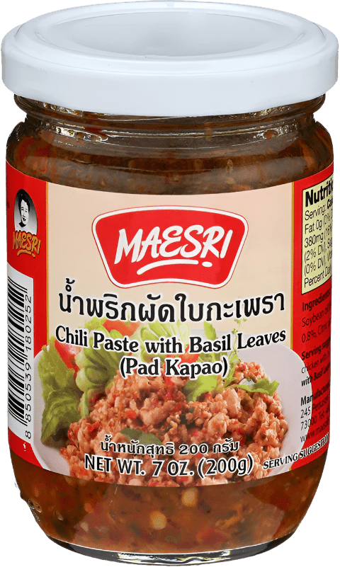 Maesri Chili Paste With Holy Basil Leaves - The Tasty Wok