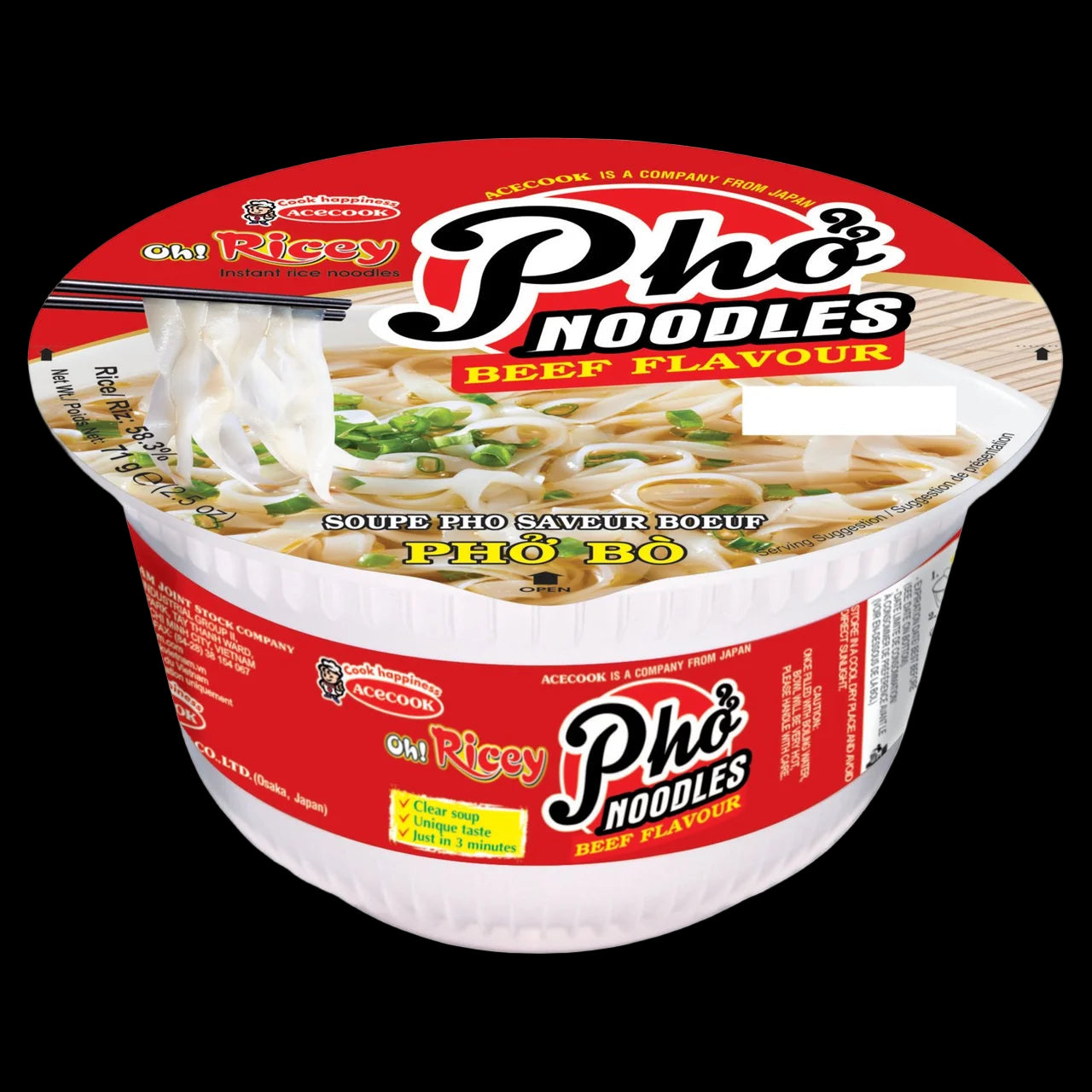 Oh Ricey Pho Noodle Pot Beef Flavour