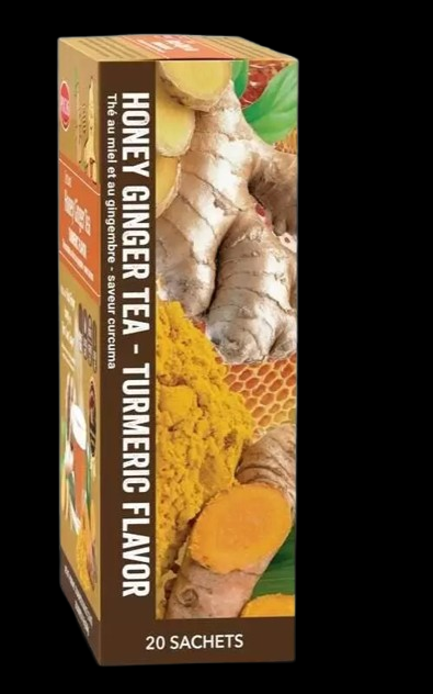 Pocas Honey Ginger Tea Turmeric Flavour Side view