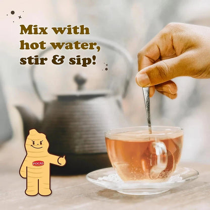 Pocas Instant Honey Ginger Tea Tumeric Flavour 20 Sachets x 18g