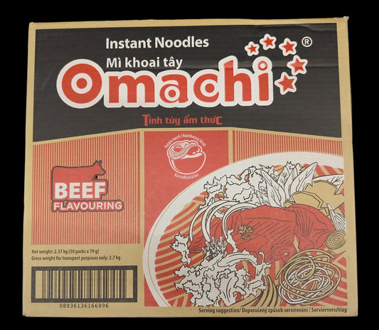 Mì bò Omachi hộp 30 gói x 79g