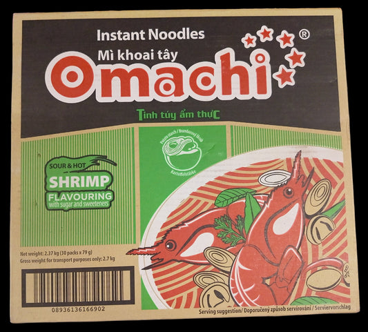 Mì tôm chua cay Omachi hộp 30 gói x 79g