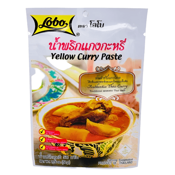 THAI YELLOW CURRY PASTE 50G - The Tasty Wok