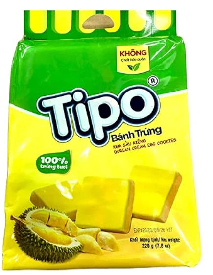 Tipo Durian Cream Egg Cookies 220g