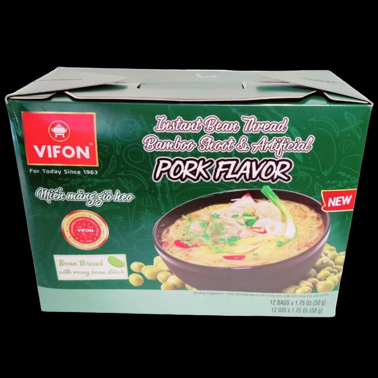 Vifon Bean Thread and Bamboo Pork Flavour Instant Noodles 12 Pack