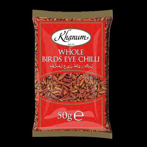 Khanum Whole Birds Eye Chilli 50g